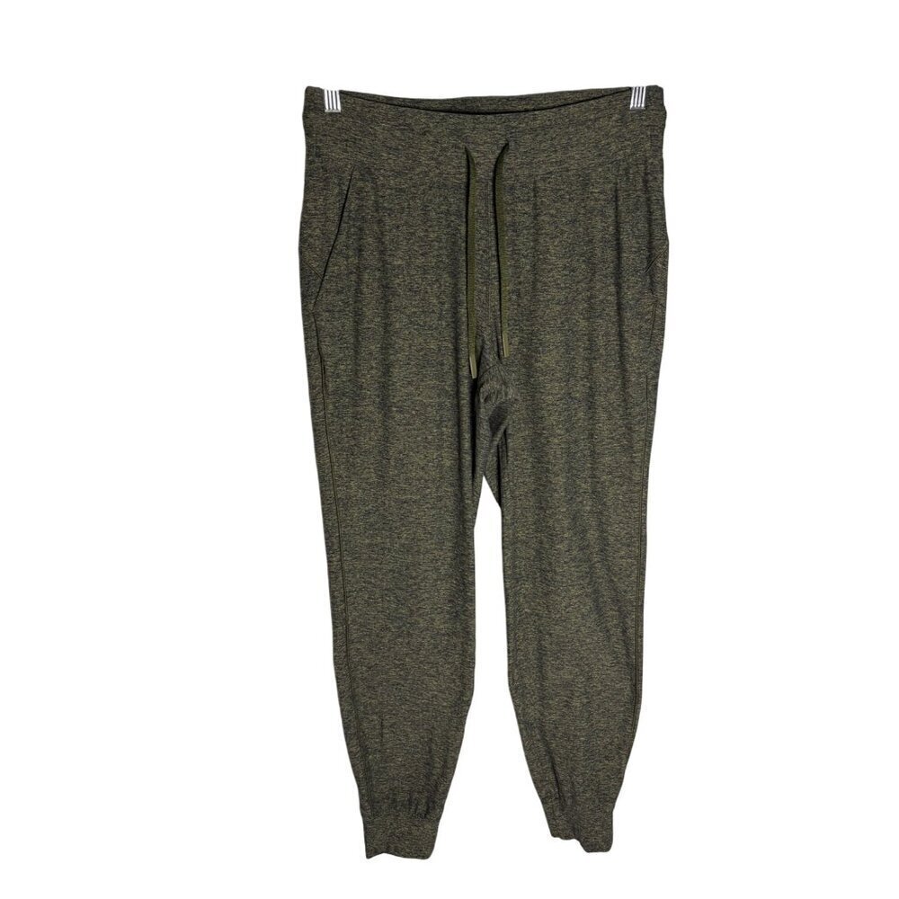Lululemon Ready To Rulu Pant Full Length Heathered Green Black-sz 8